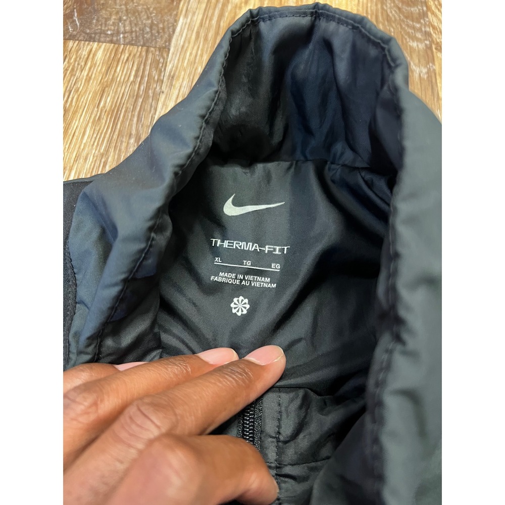 Nike Vest Mens Black XL Therma-Fit Puffer Insulated Golf Running Full Zip - Picture 2 of 5